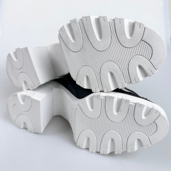 NEW SOREL Brex Leather & Faux Shearling Block Heel Lace-Up Bootie US 8.5 - Picture 11 of 15